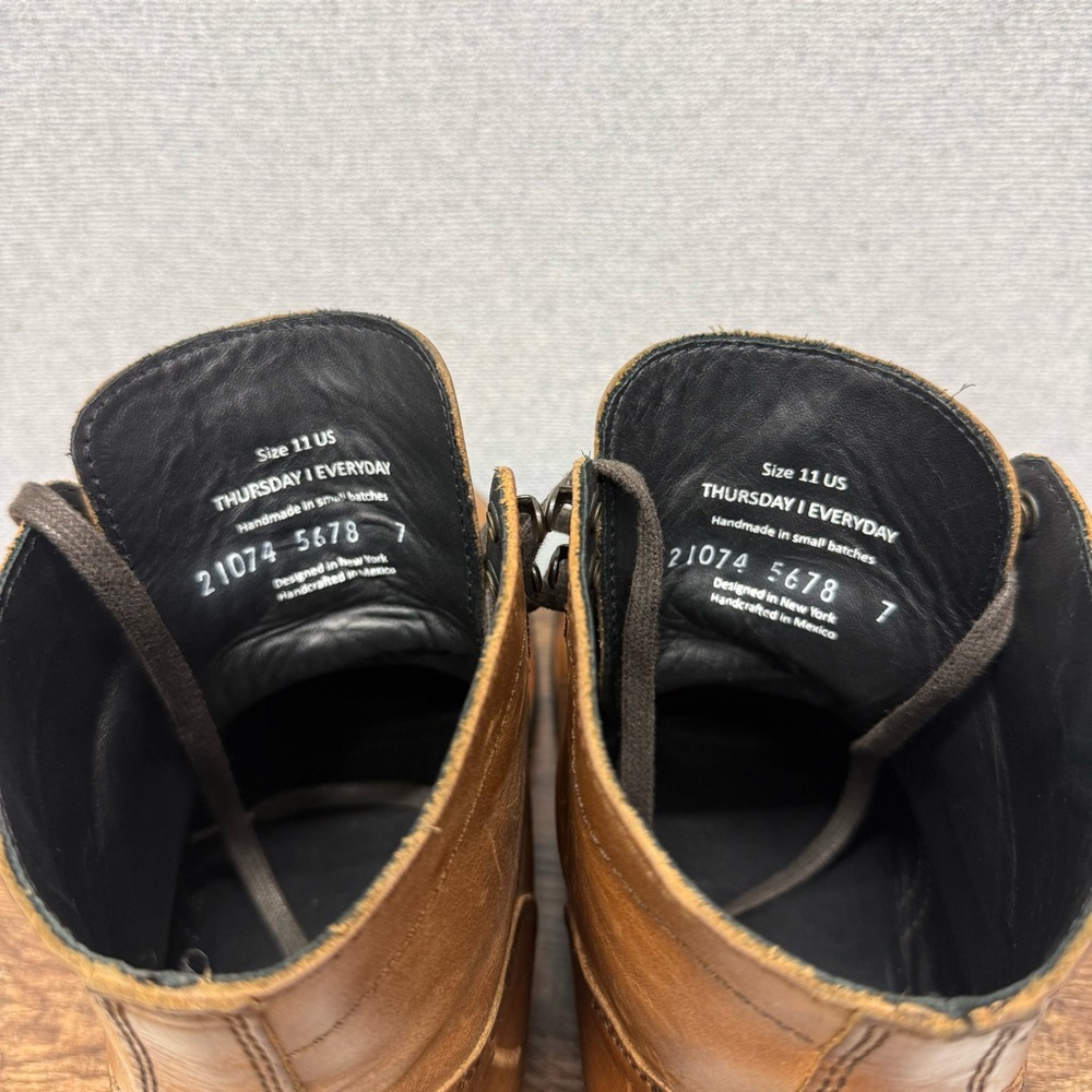 Thursday boot Company  Lace up mens boots Tan Brown - Picture 7 of 12